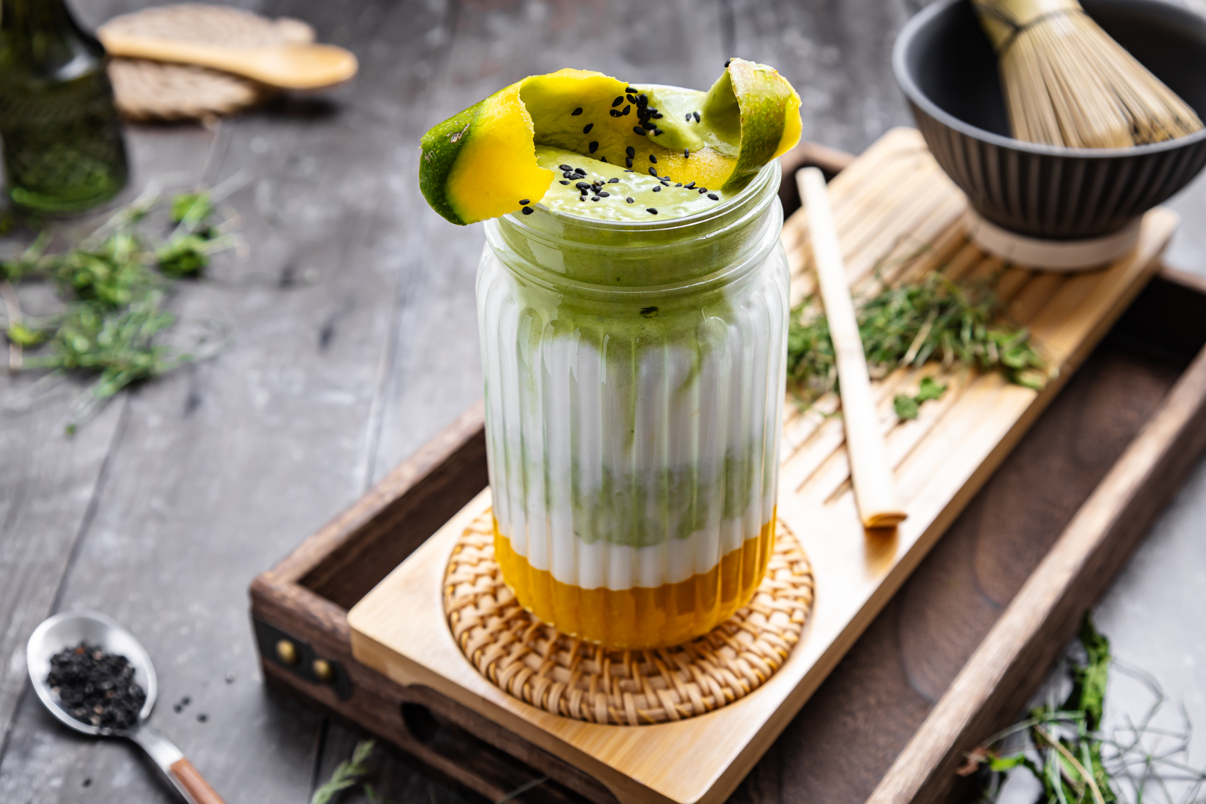 Mango Matcha Latte – vegan