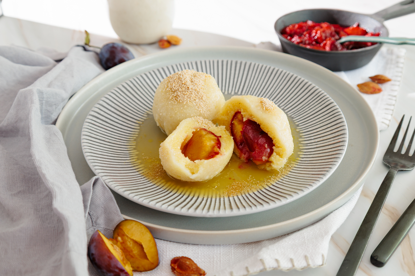 Vegane Zwetschgenknödel