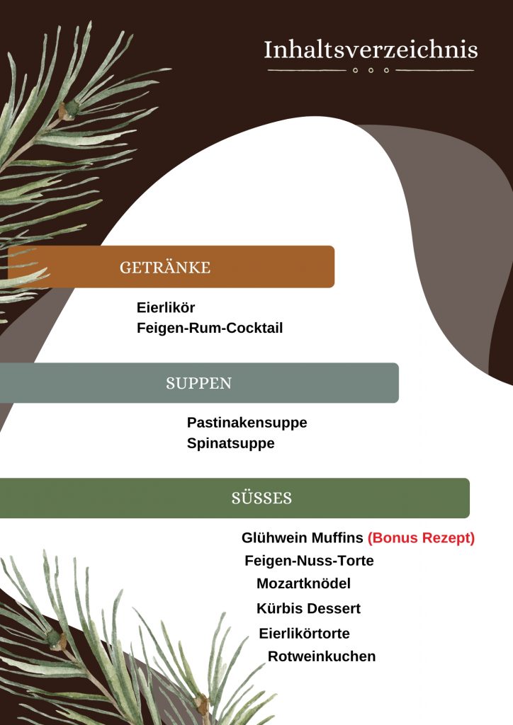 Getränke, Suppen u. Süßes