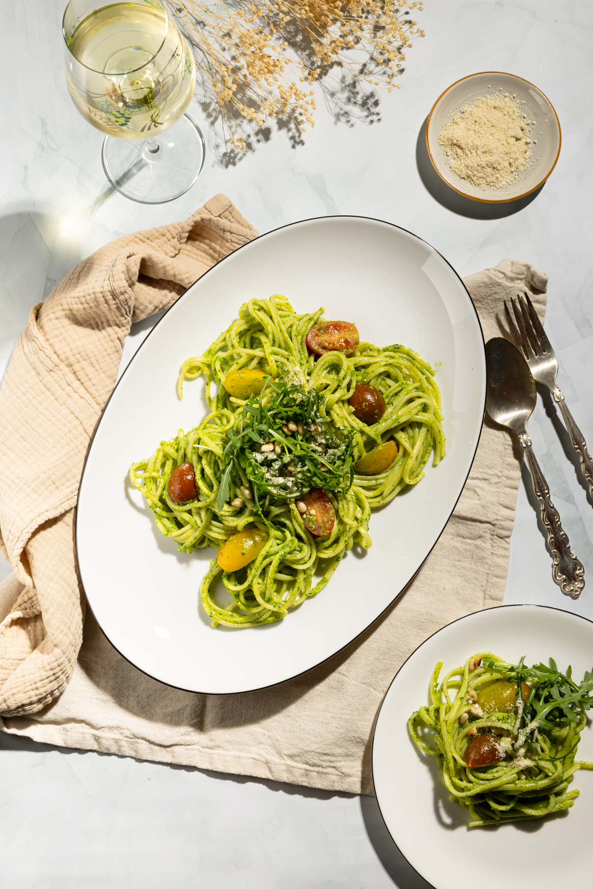 Pasta Verde mit Rucola