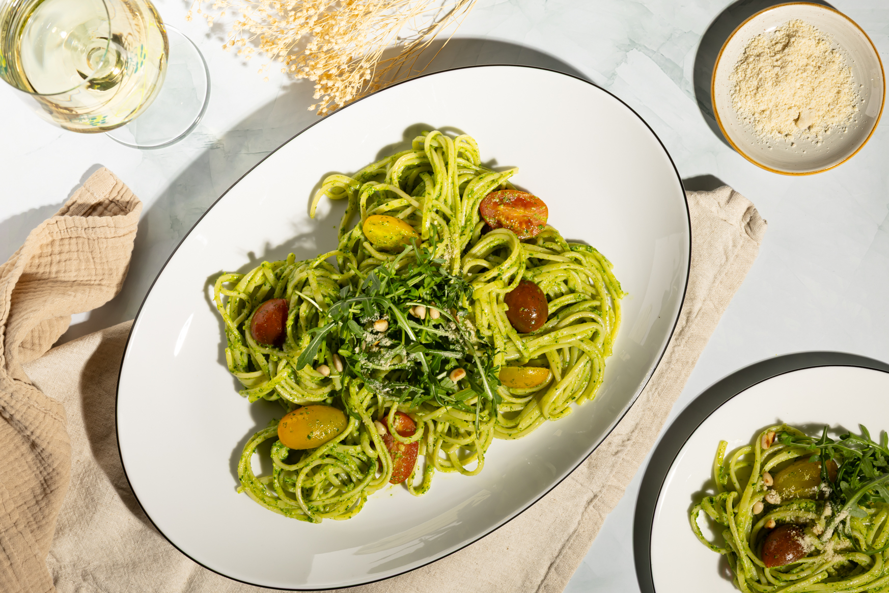 Pasta Verde mit Rucola