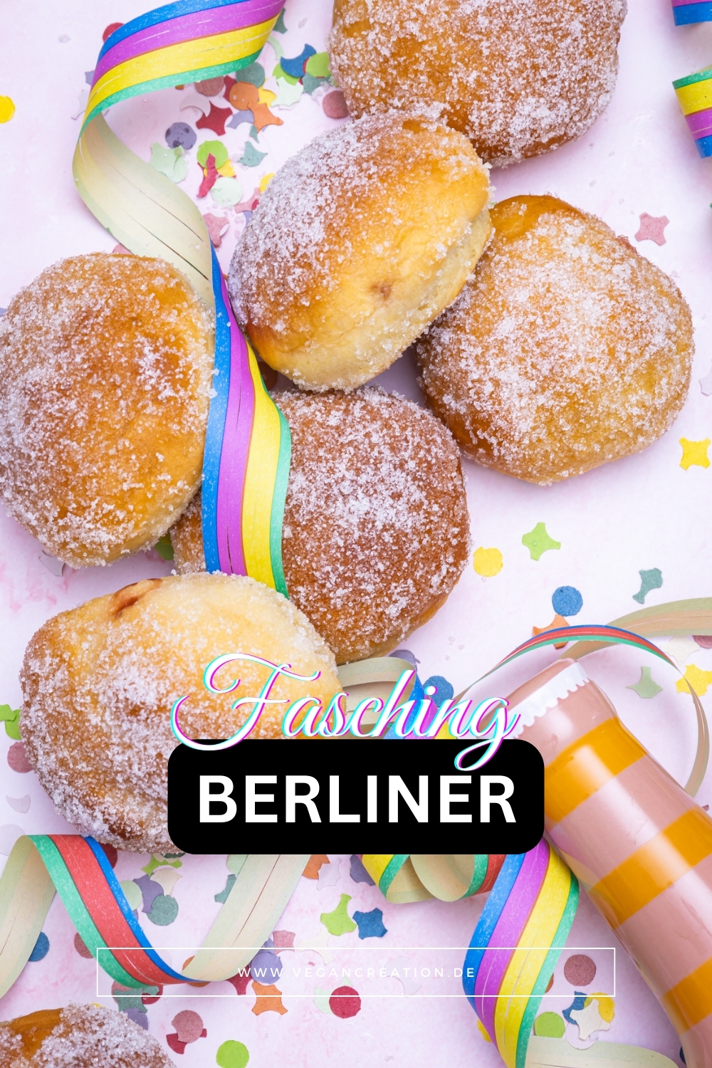 Pinterest Pin vegane Faschings-Berliner