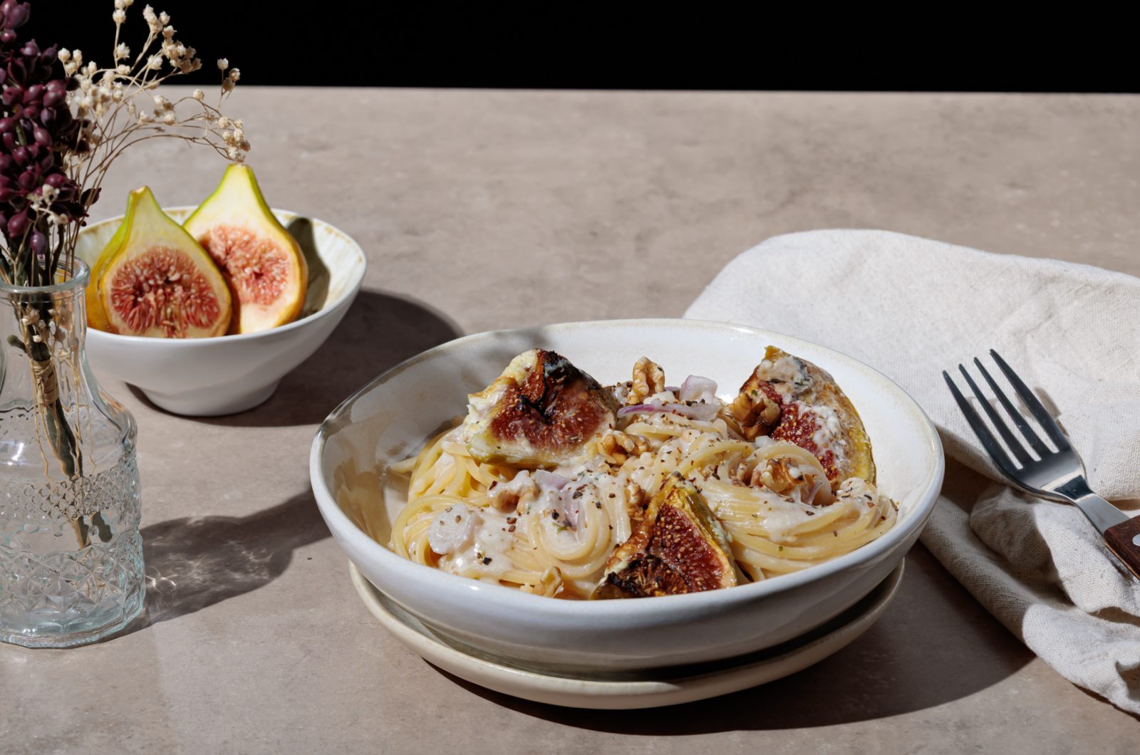 One-Pot Spaghetti mit Feigen