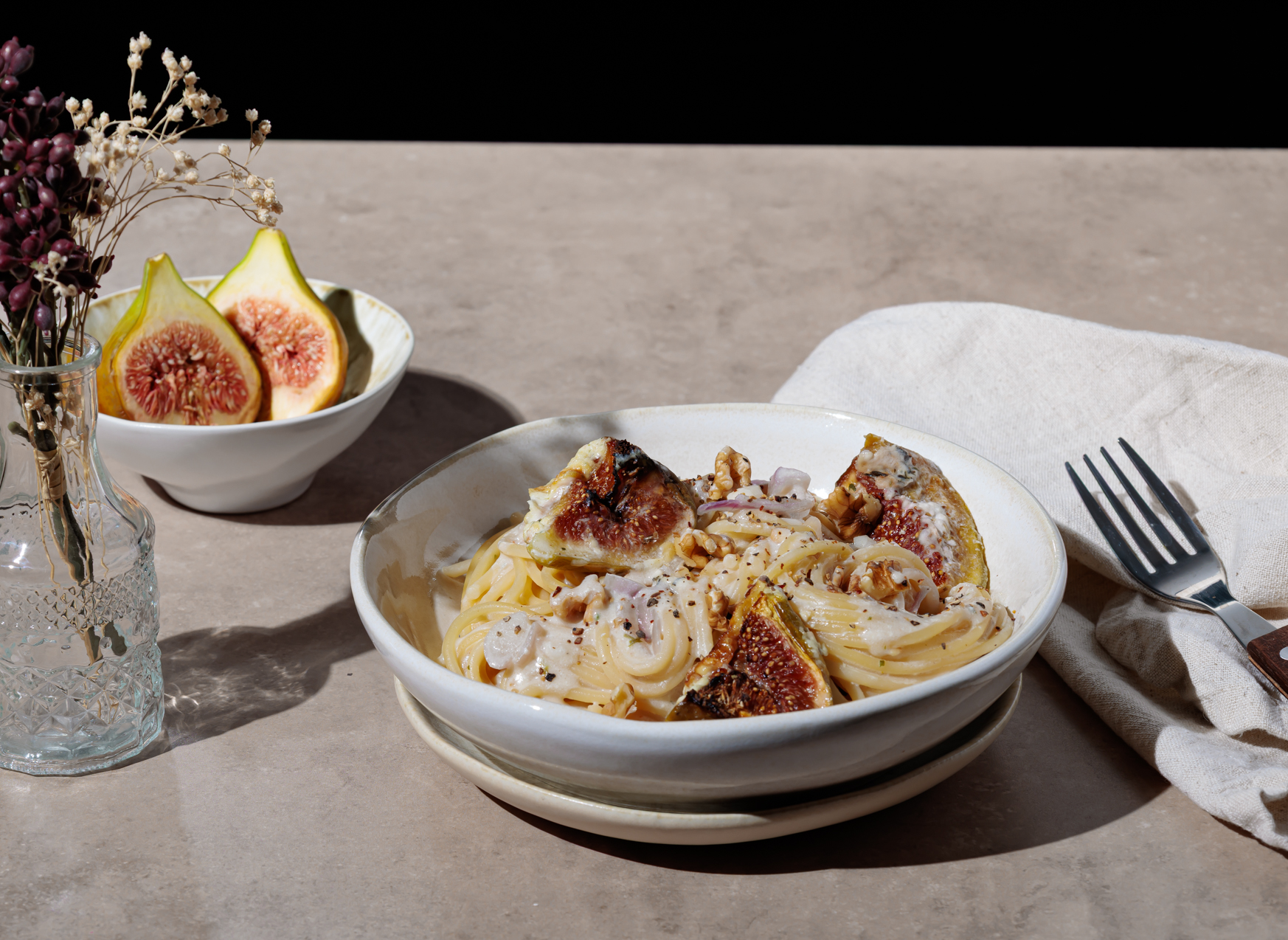 One-Pot Spaghetti mit Feigen