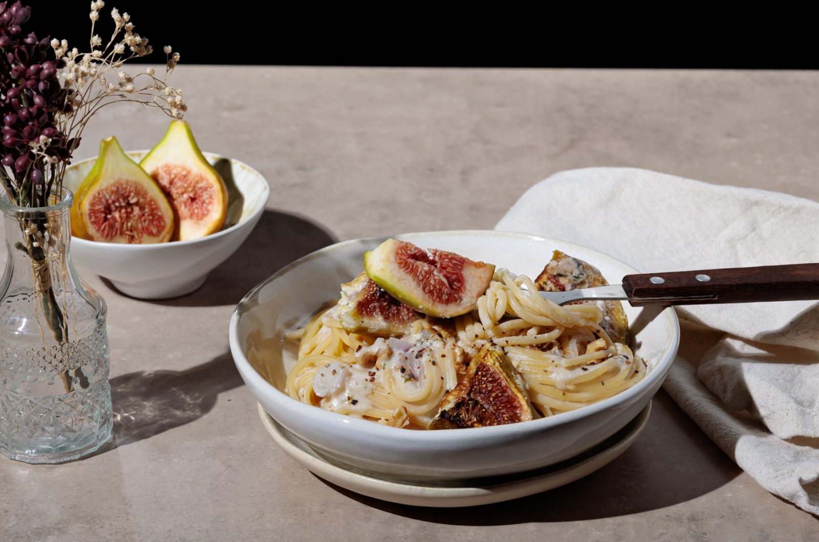 One-Pot Spaghetti mit Feigen